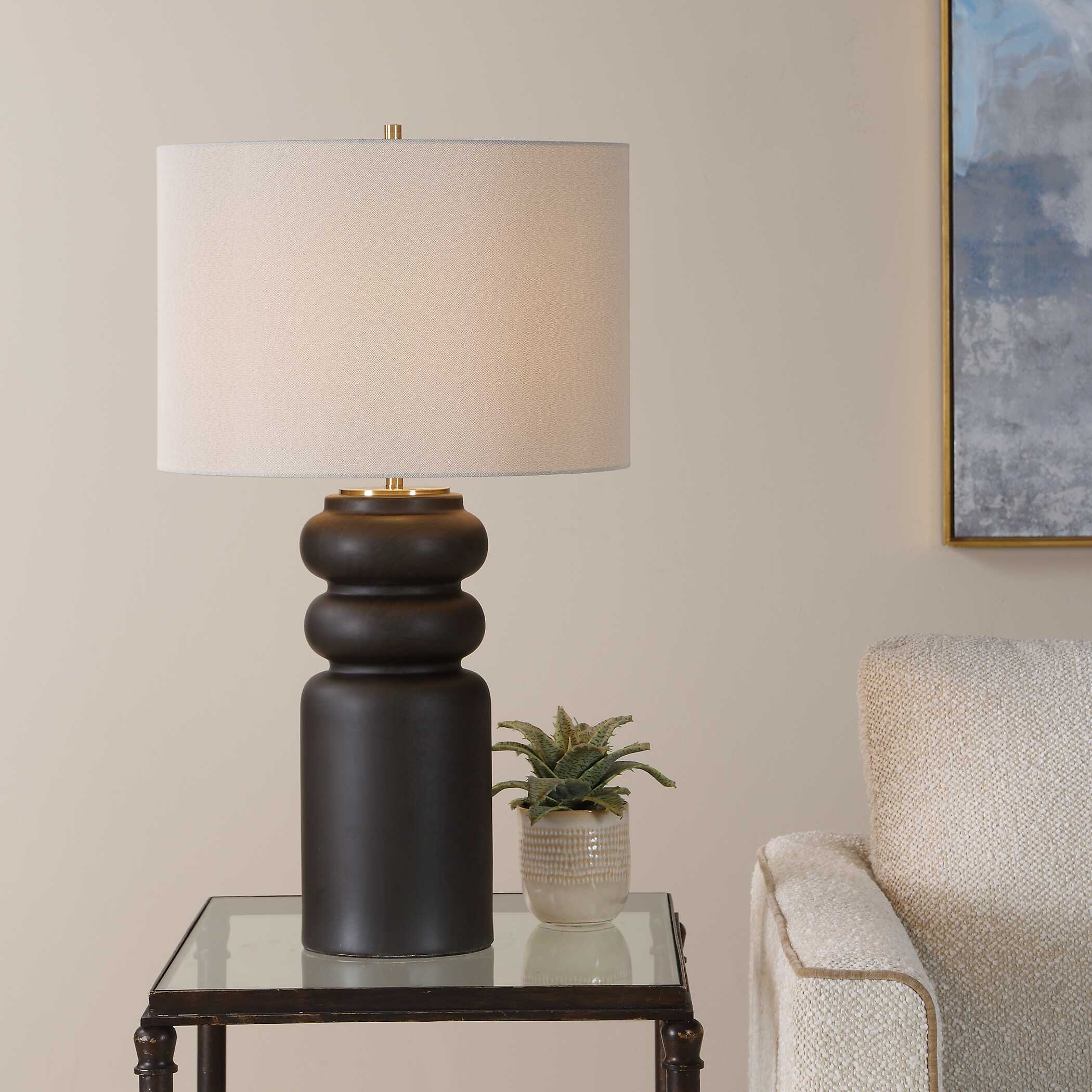 Uttermost Macon Matte Black Table Lamp