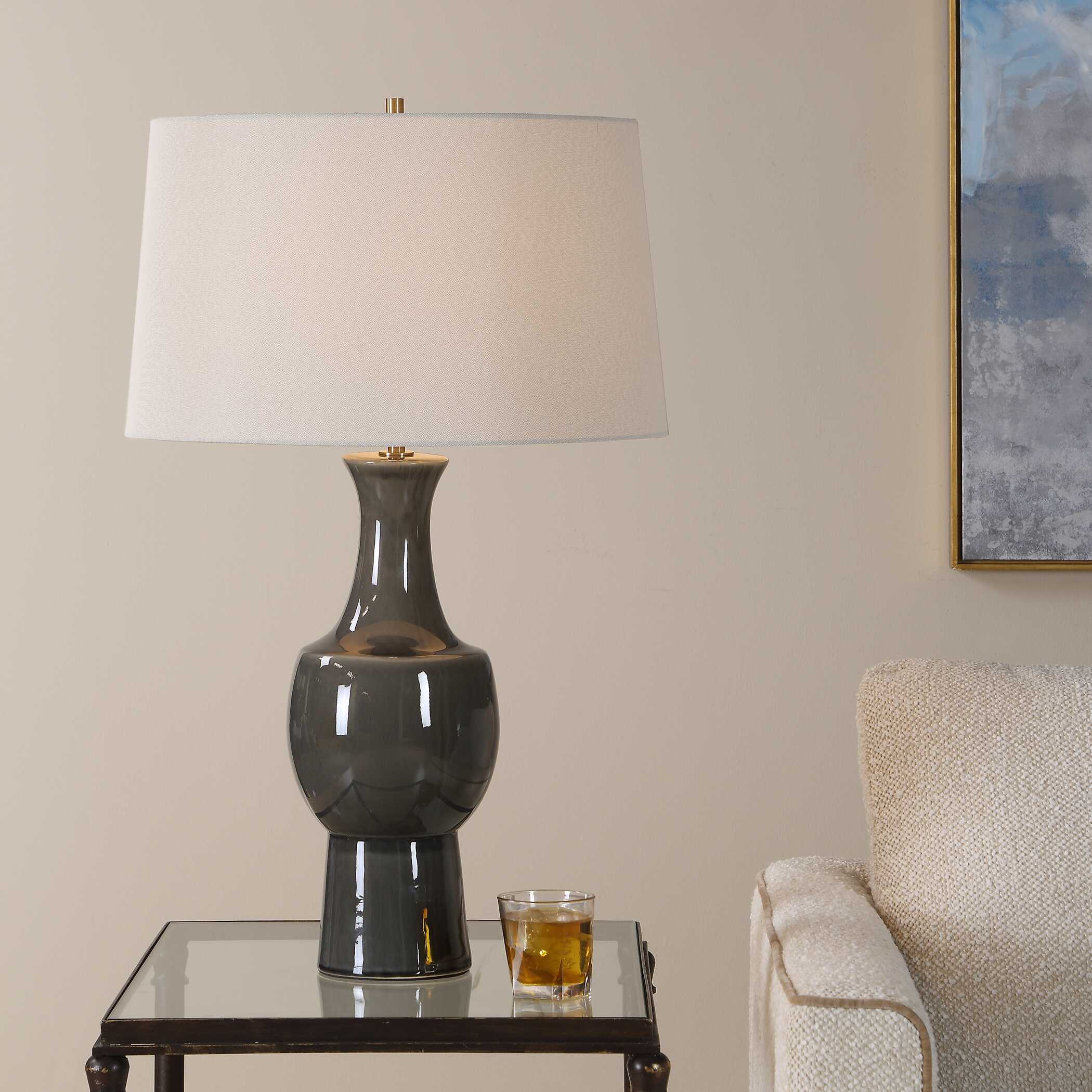 Uttermost Tennille Gray Table Lamp