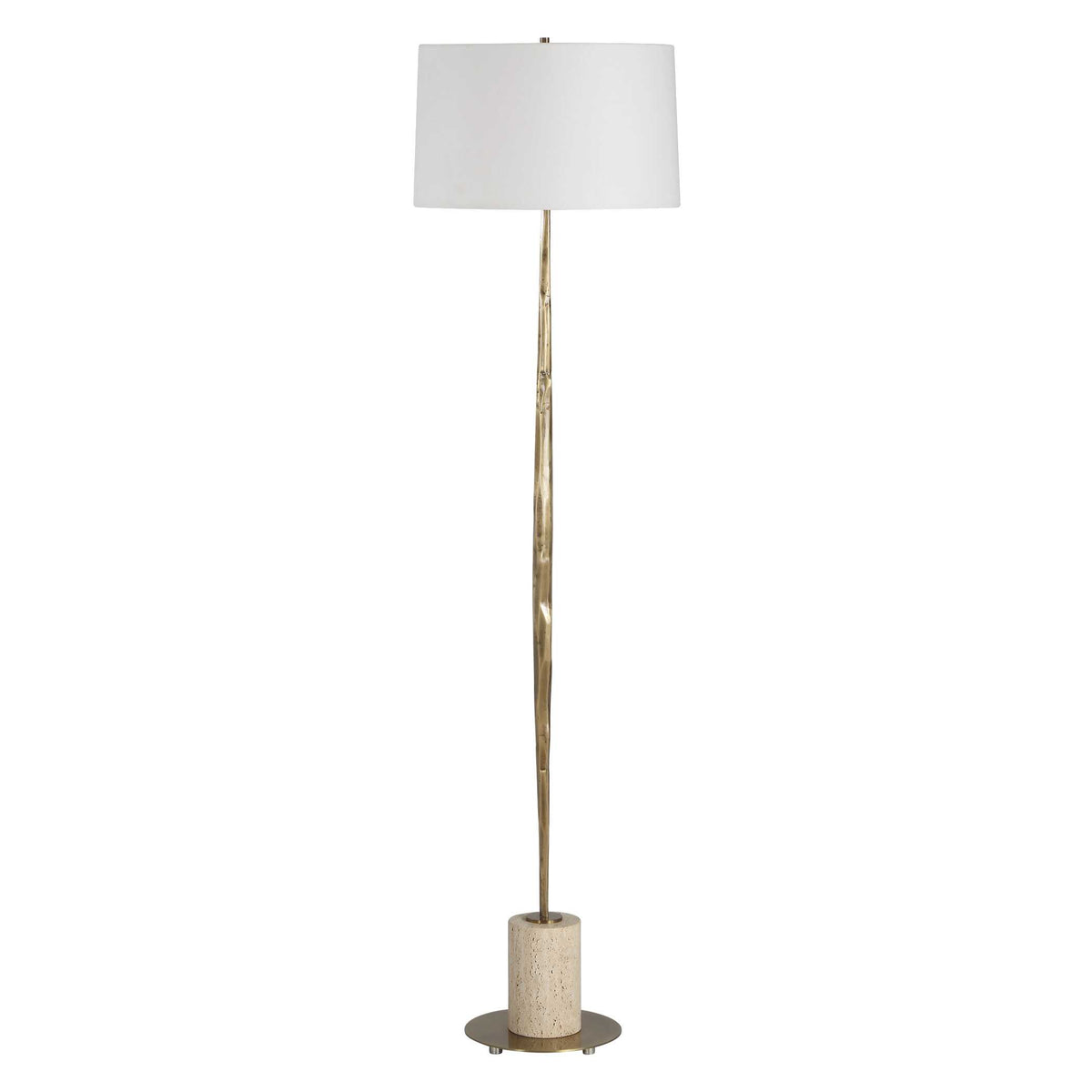 Uttermost Halen Brass Floor Lamp
