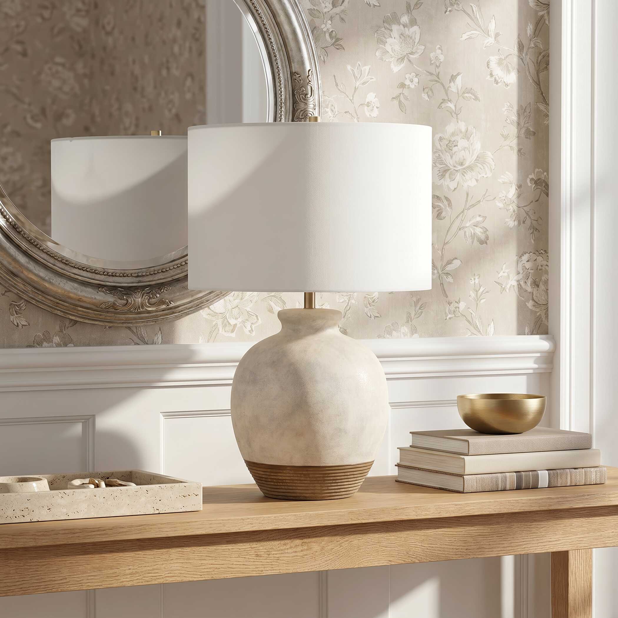 Dovecote White Ceramic Table Lamp