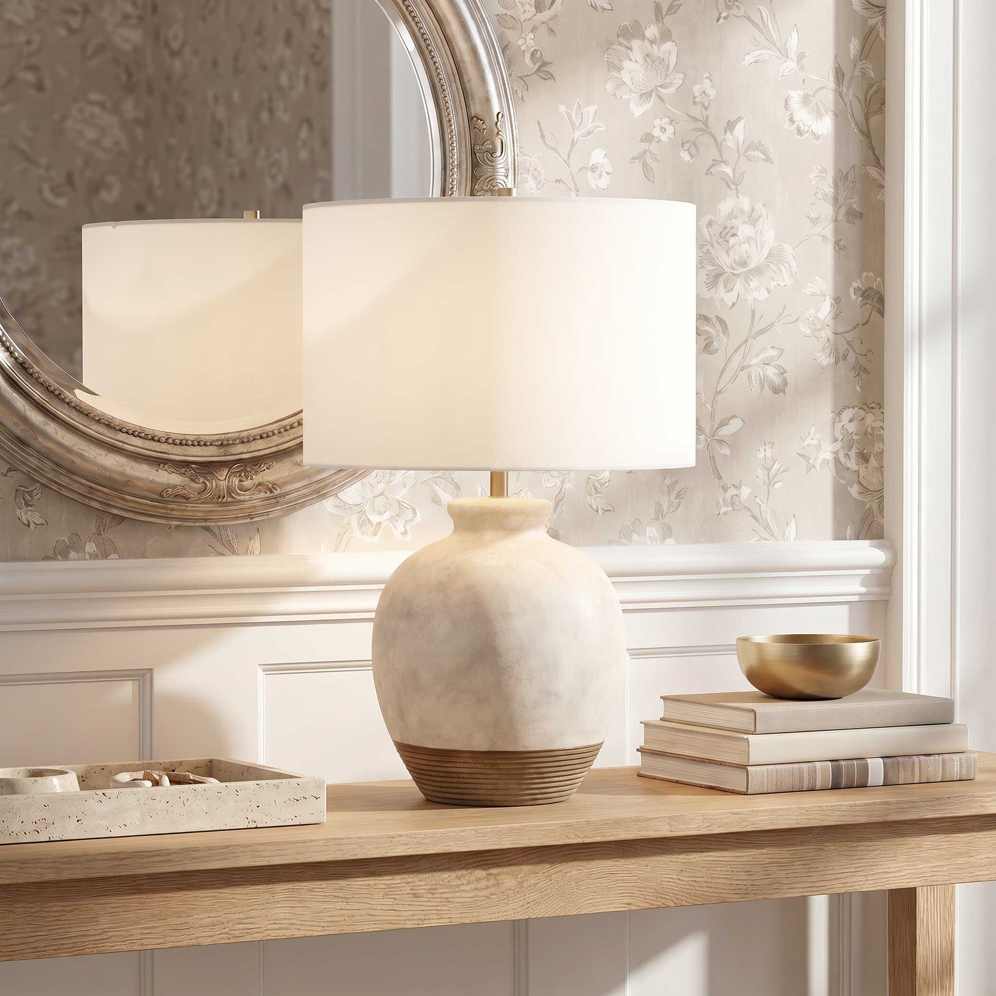 Dovecote White Ceramic Table Lamp