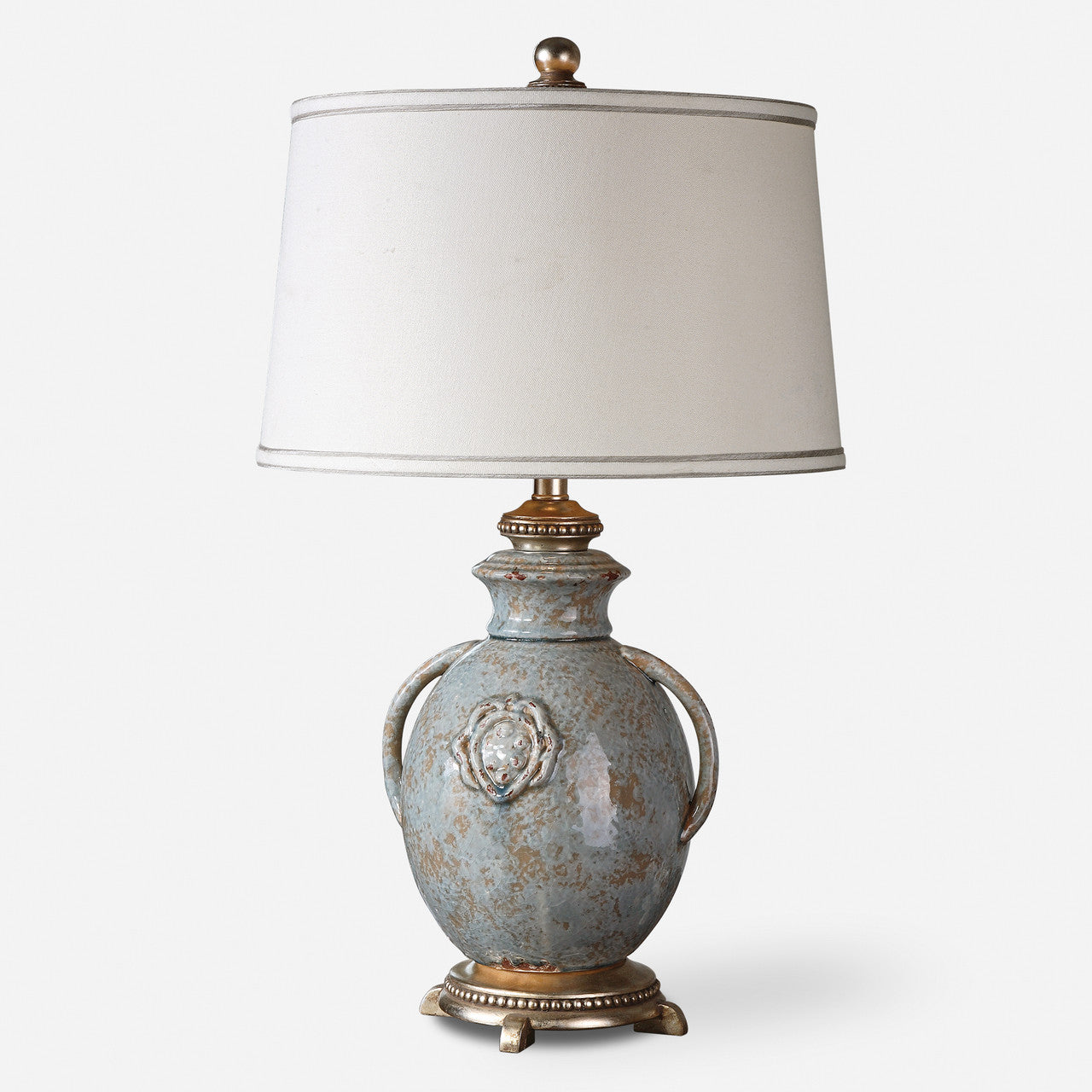 Uttermost Cancello Blue Glaze Lamp
