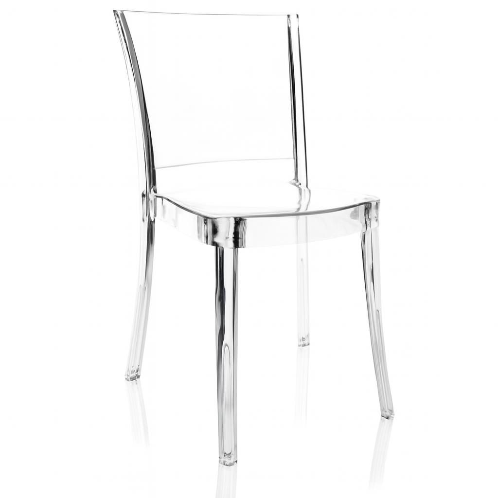 Cristalia Transparent Stacking Dining Side Chair