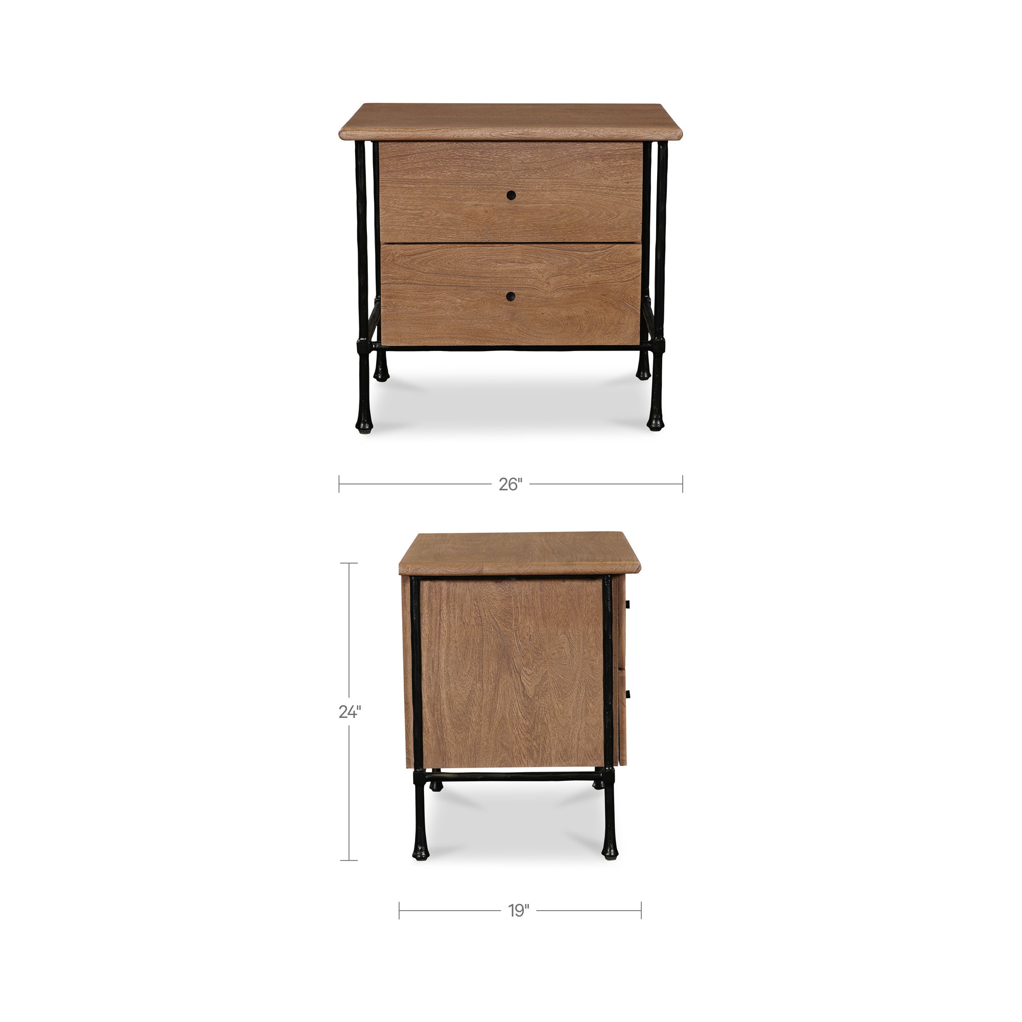 Rene Nightstand Brown by Moe's Home Collection - view 6