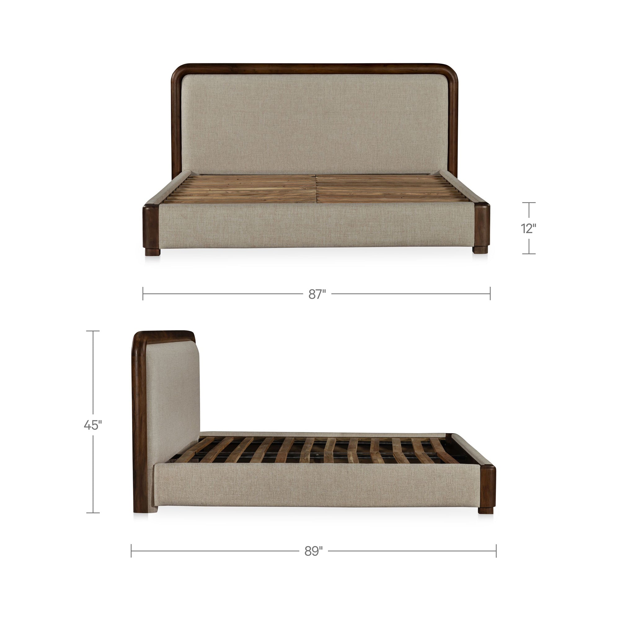 Bower King Bed Brown by Moe's Home Collection - view 6