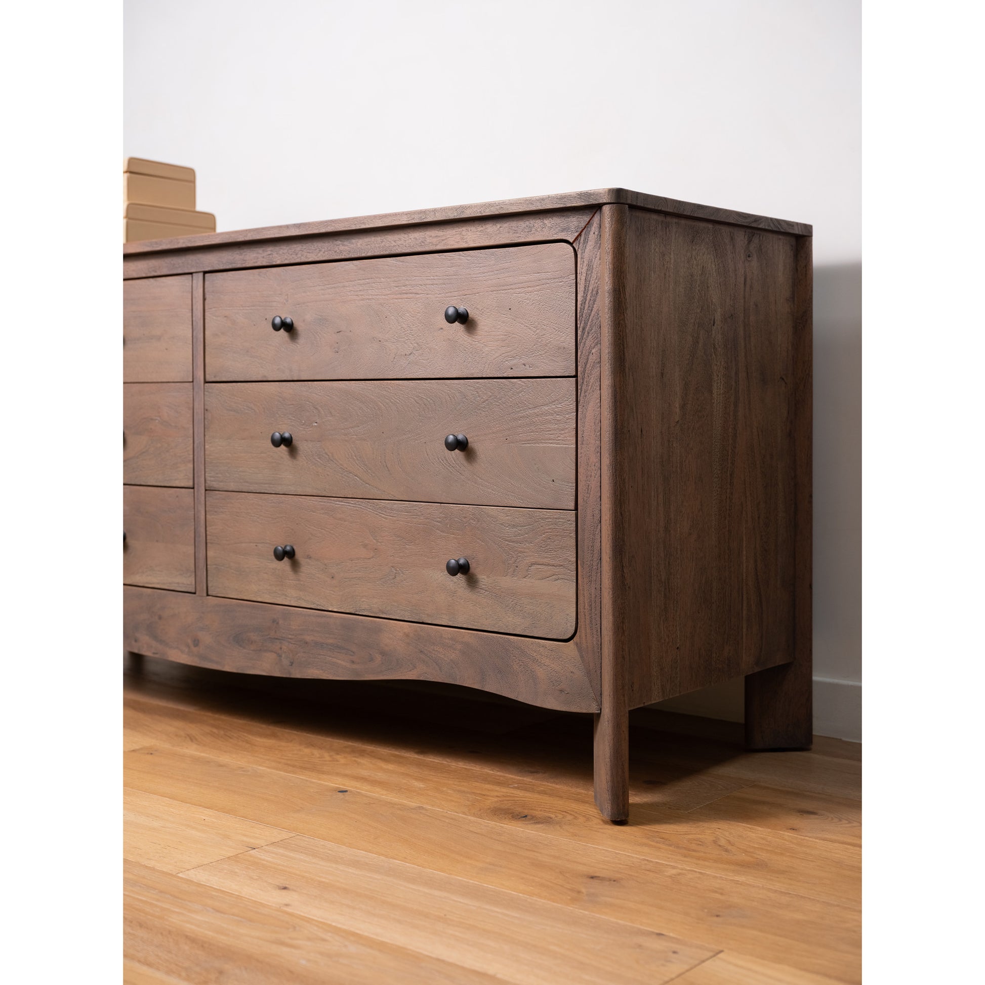Mabel 6 Drawer Dresser Dark Brown by Moe's Home Collection - view 3