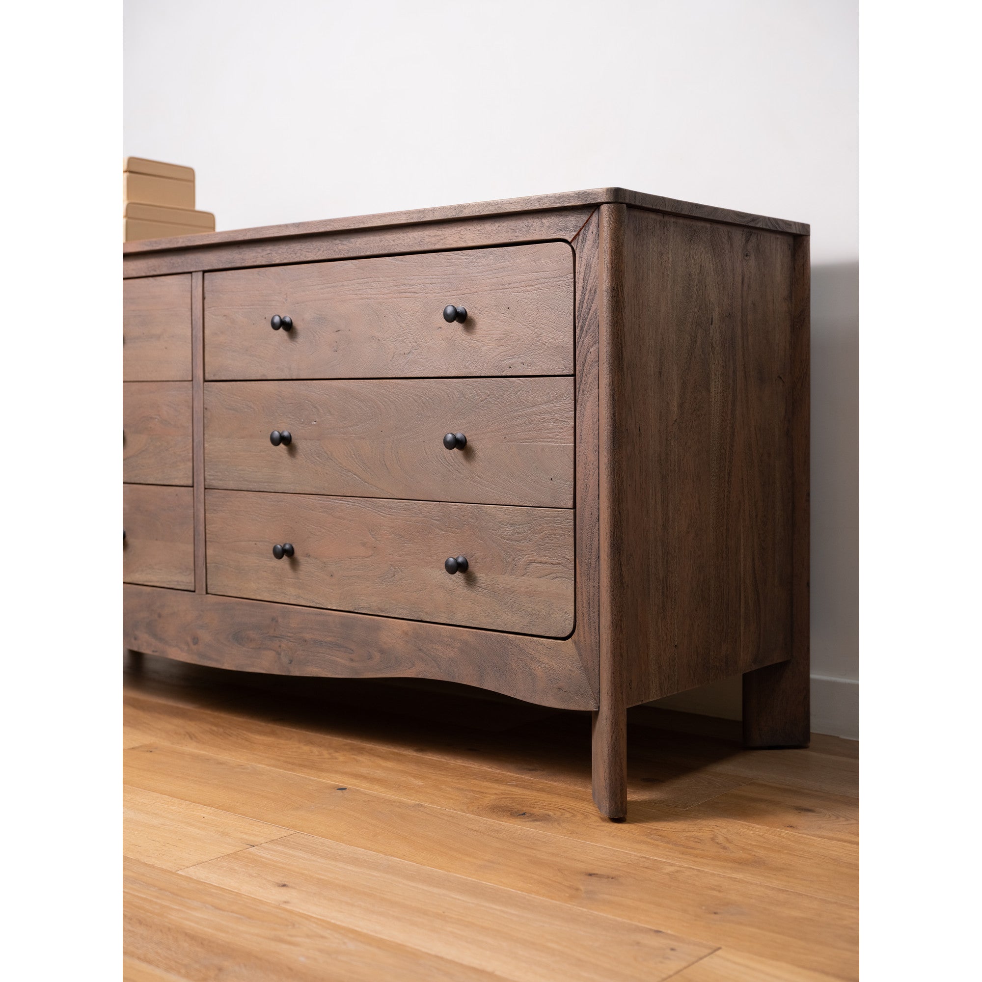 Mabel 6 Drawer Dresser Dark Brown by Moe's Home Collection - view 3