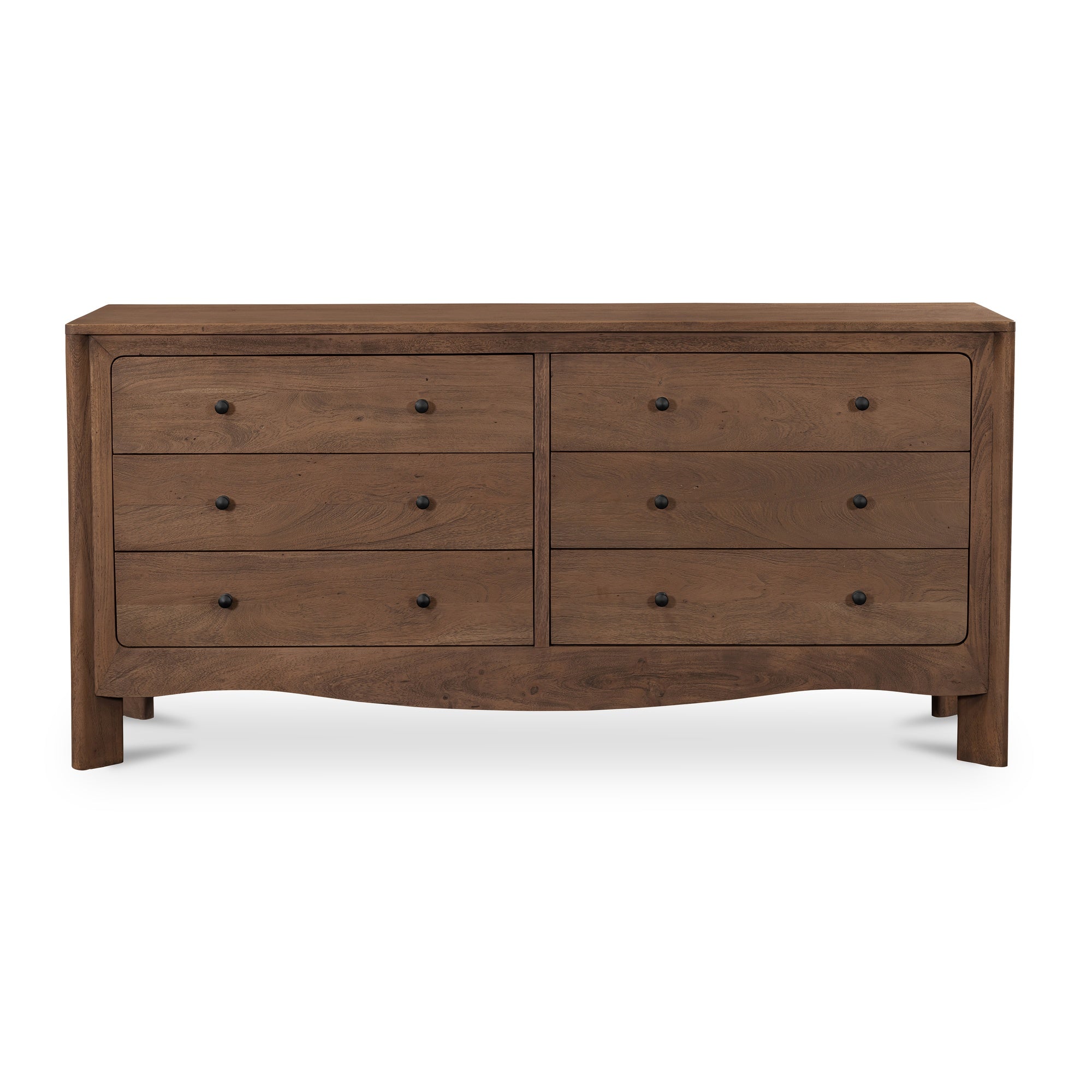 Mabel 6 Drawer Dresser Dark Brown by Moe's Home Collection