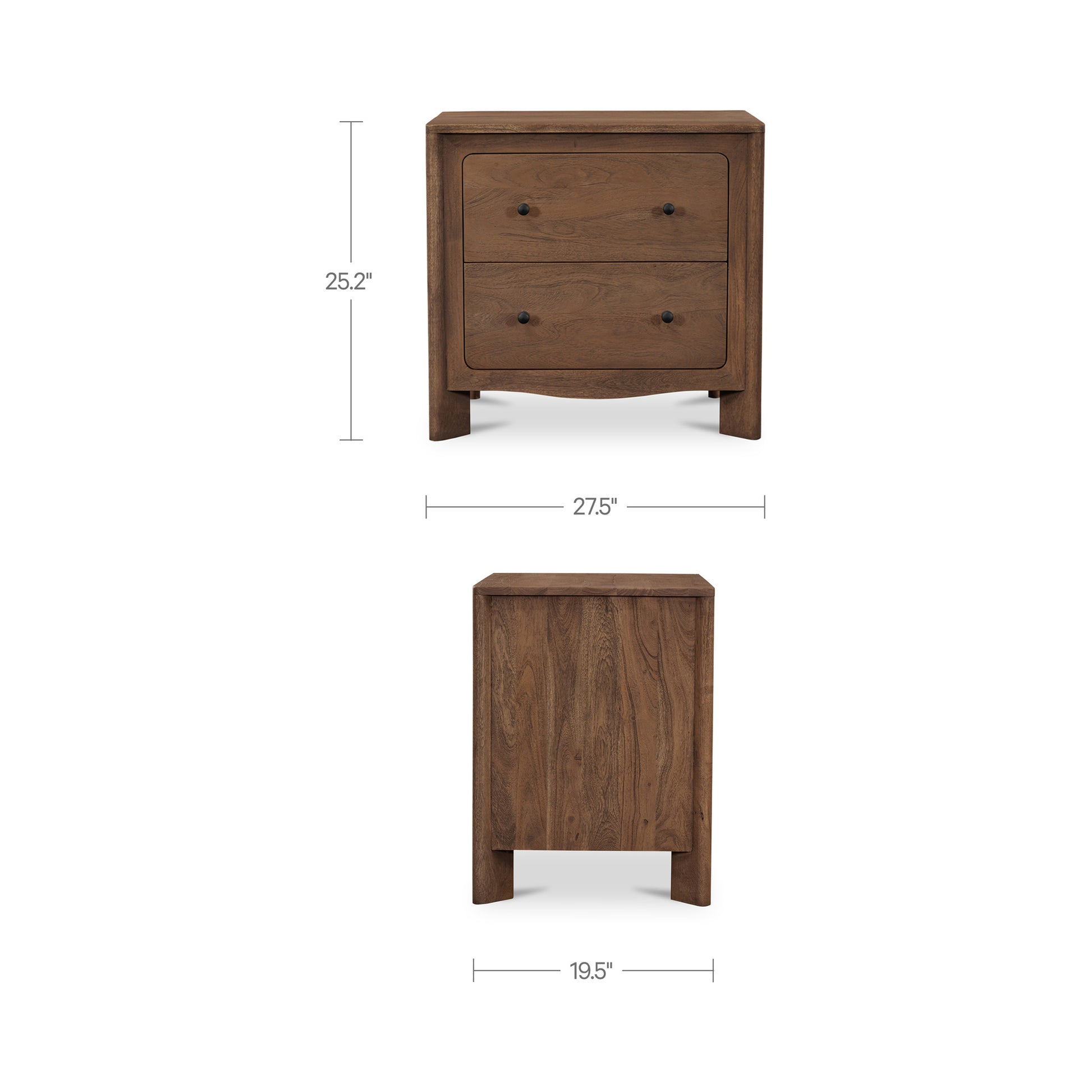 Mabel Nightstand Dark Brown by Moe's Home Collection - view 6