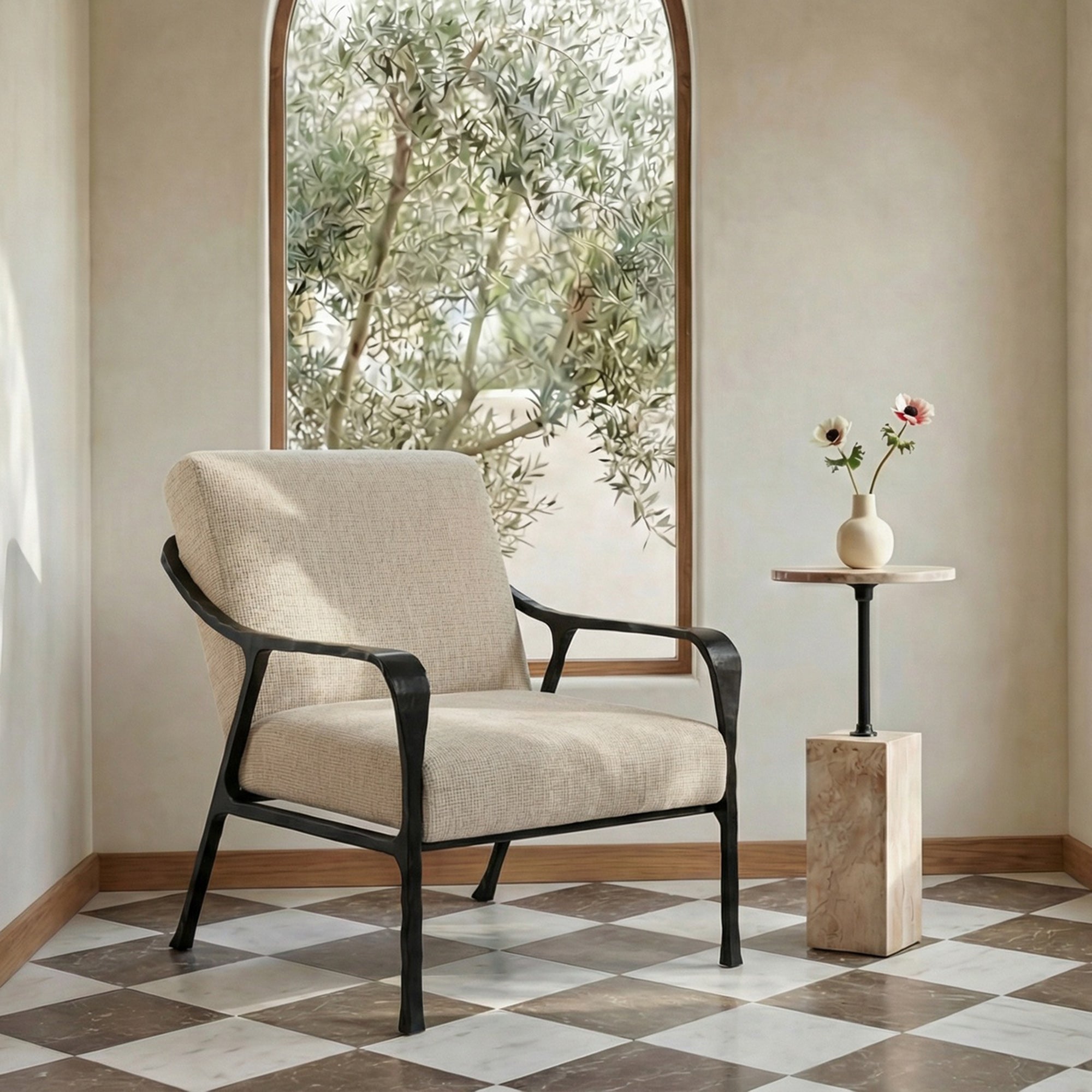 Rowe Accent Chair Beige by Moe's Home Collection - view 2