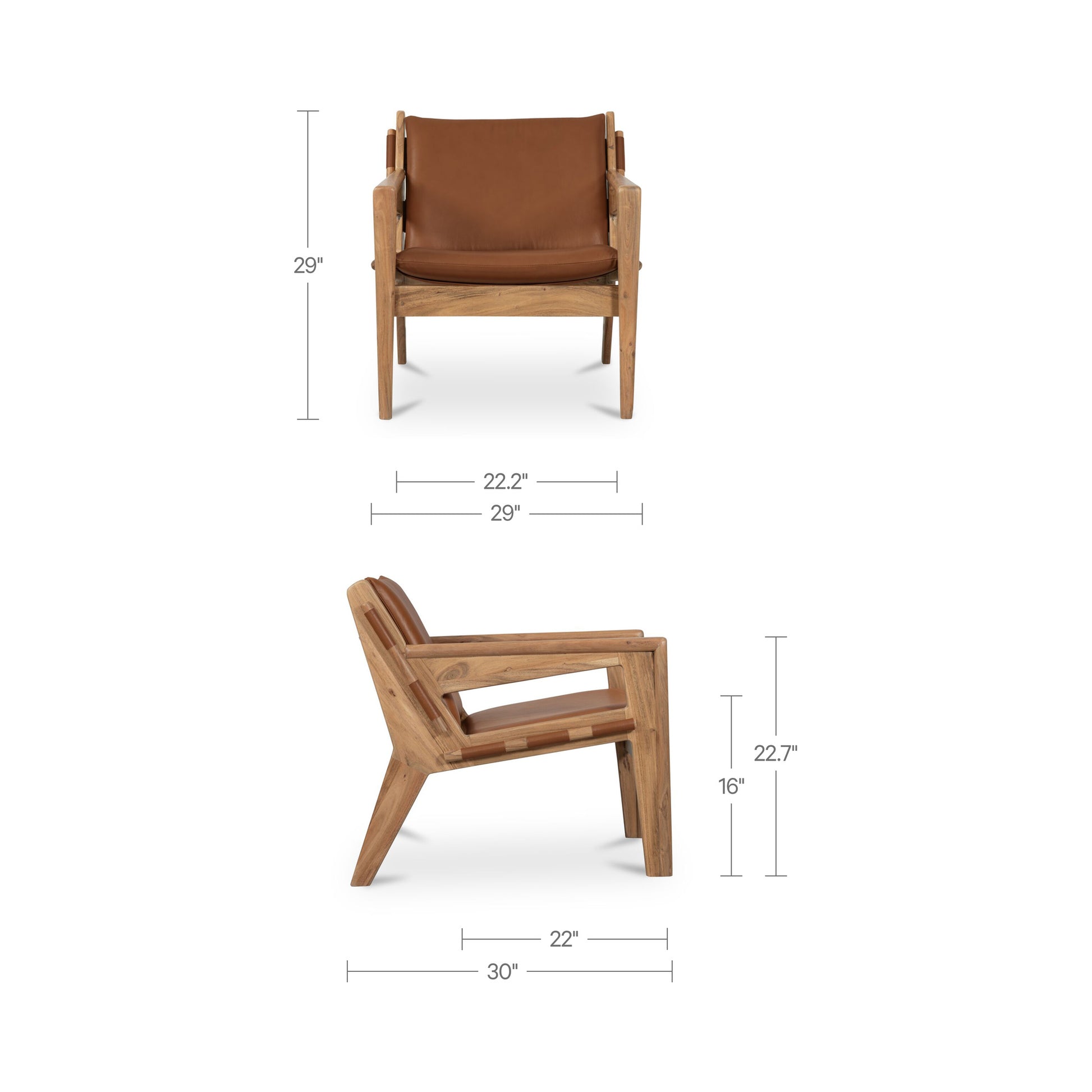 Baker Accent Chair Brown by Moe's Home Collection - view 3