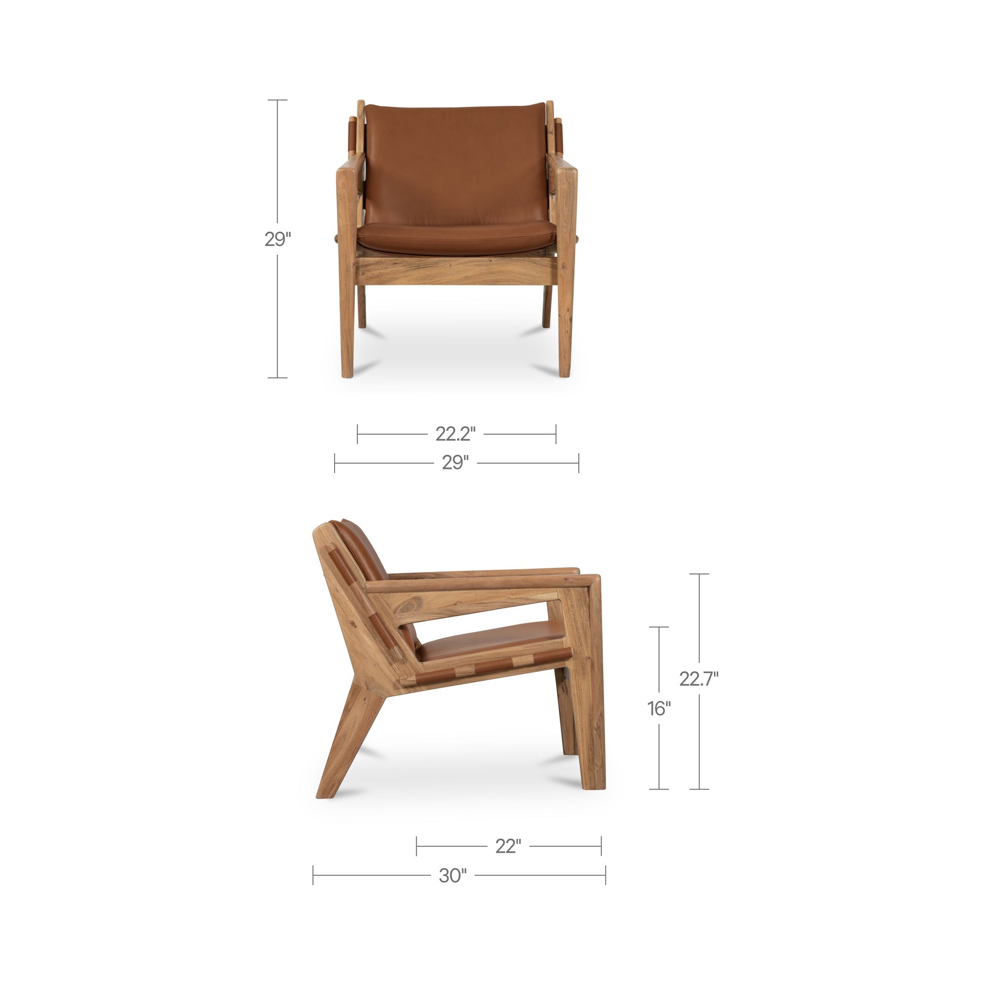 Baker Accent Chair Brown by Moe's Home Collection - view 3