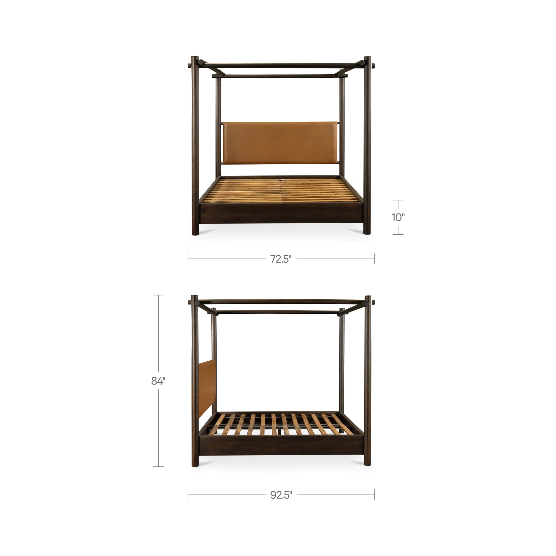Devin Bed Queen Brown by Moe's Home Collection - view 3