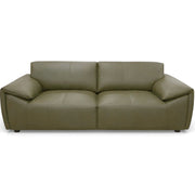 Laffey Luxury Real Leather Sofa with Pillow-Top Arms and Robust Frame