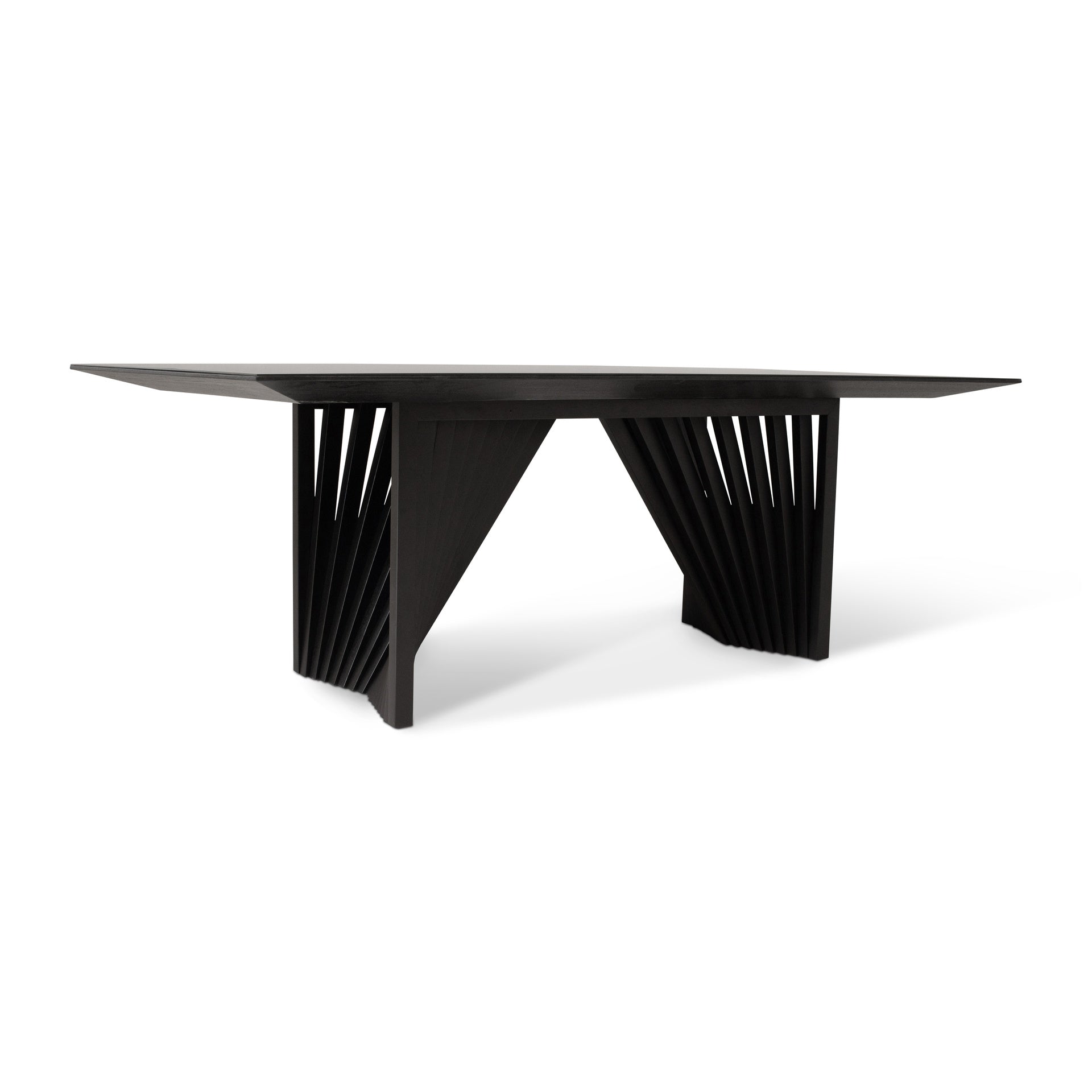 Laguna Black & Ebano Lacquered Glass Dining Table by Urbia