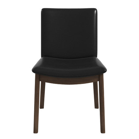 Laura  Black PU Solid Wood Dining Chair (Set Of 2) - 20"