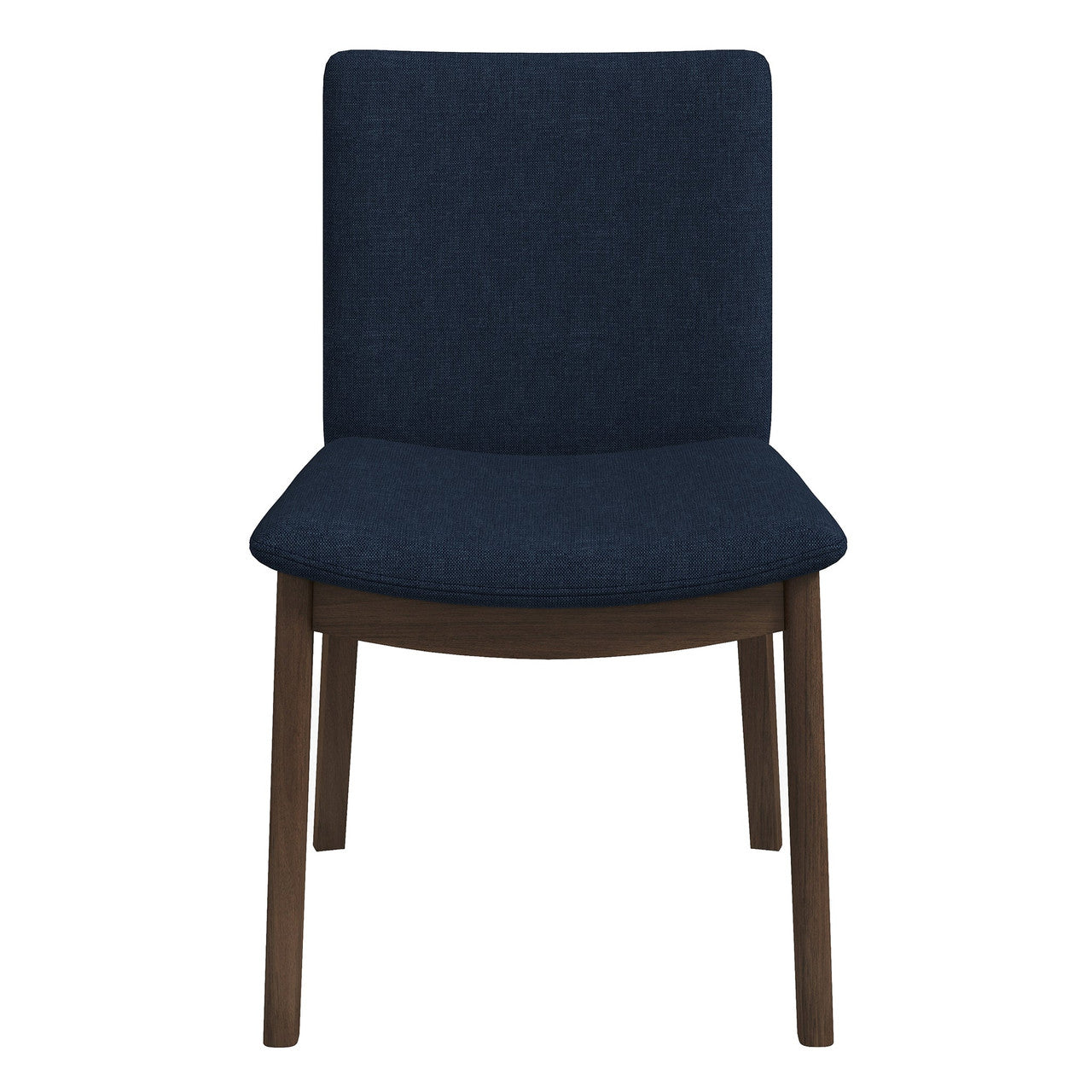 Laura  Blue Linen Solid Wood Dining Chair (Set Of 2)