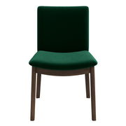 Laura  Green Velvet Solid Wood Dining Chair (Set Of 2)