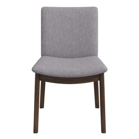 Laura  Light Grey Linen Solid Wood Dining Chair (Set Of 2) - 20"