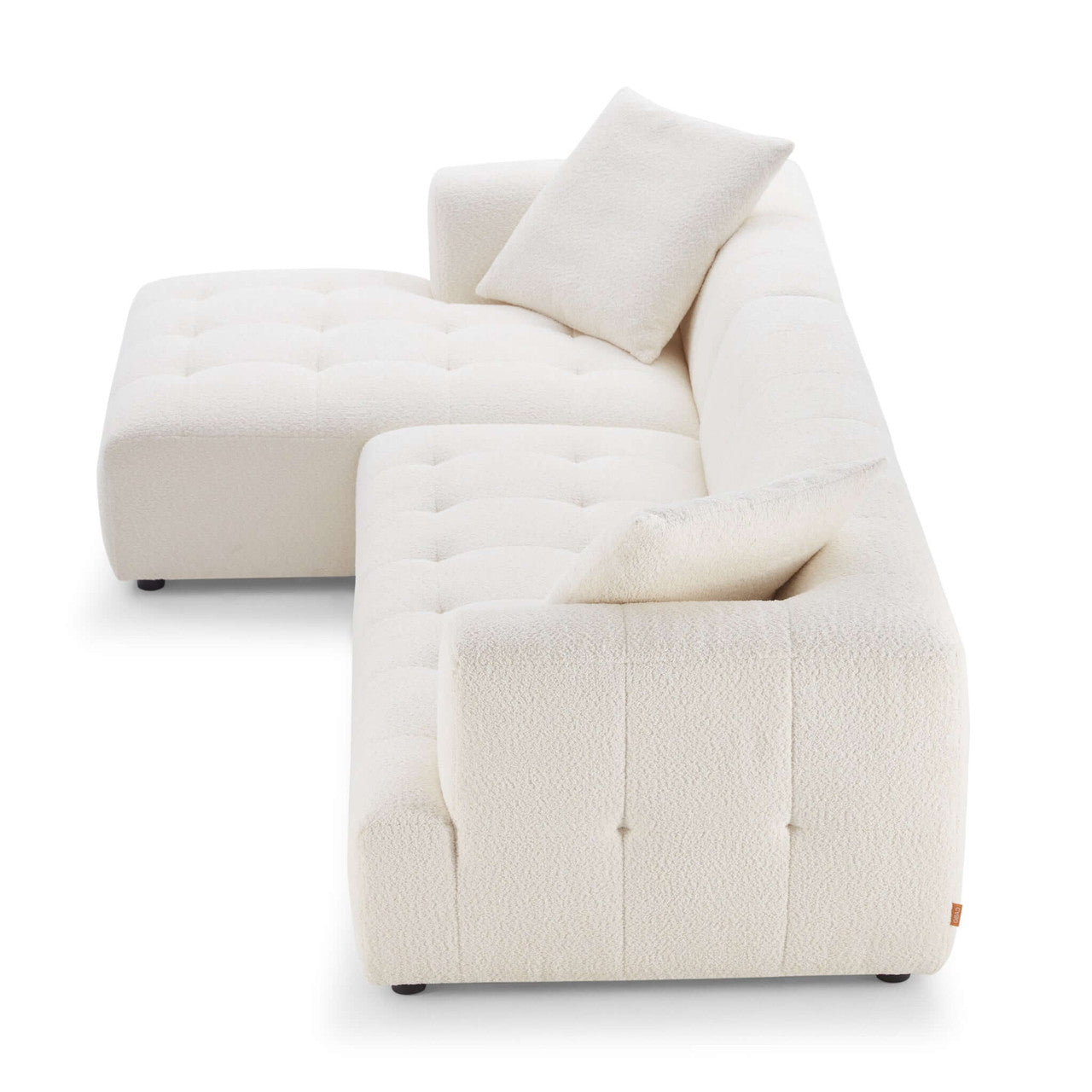 Kaynes  Boucle Sectional Sofa - Ivory