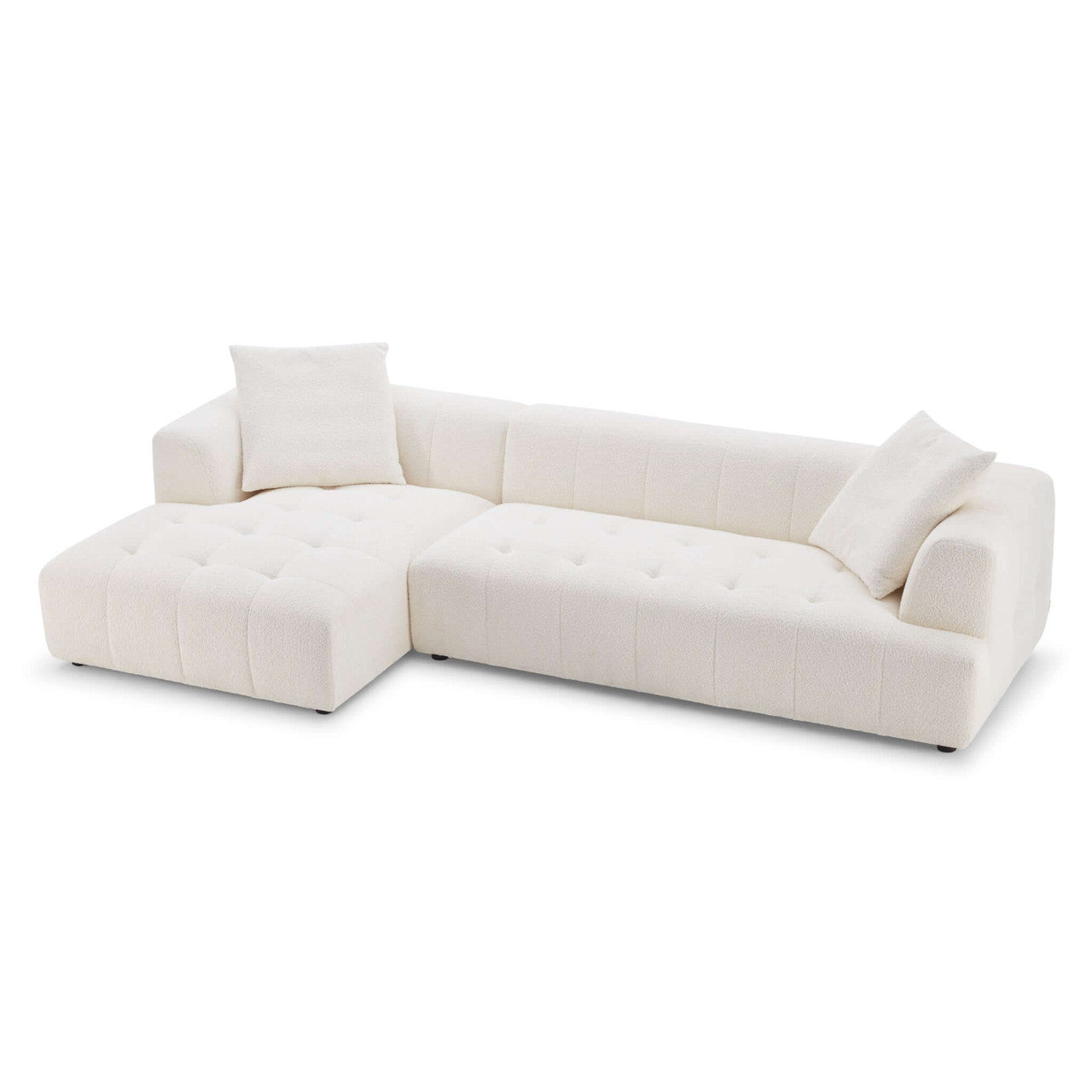 Kaynes  Boucle Sectional Sofa - Ivory