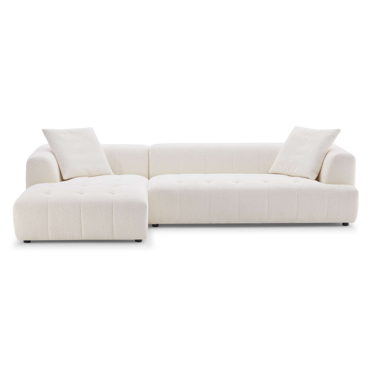 Kaynes  Boucle Sectional Sofa - Ivory