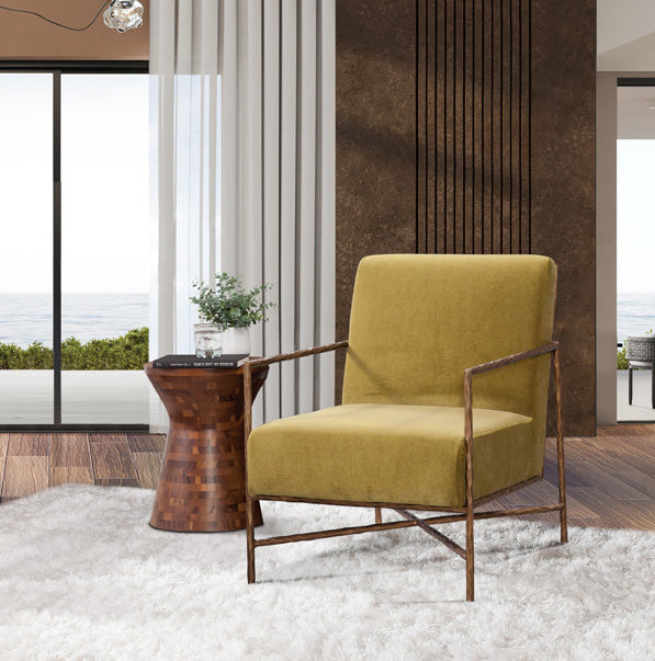 Leo Chair in Anderson Chartreuse