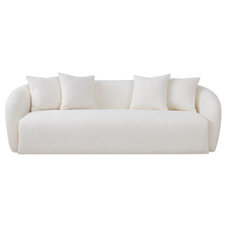 Linden Ivory Boucle Sofa - 84.6"
