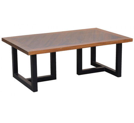 Loft Geometric Metal Base Coffee Table