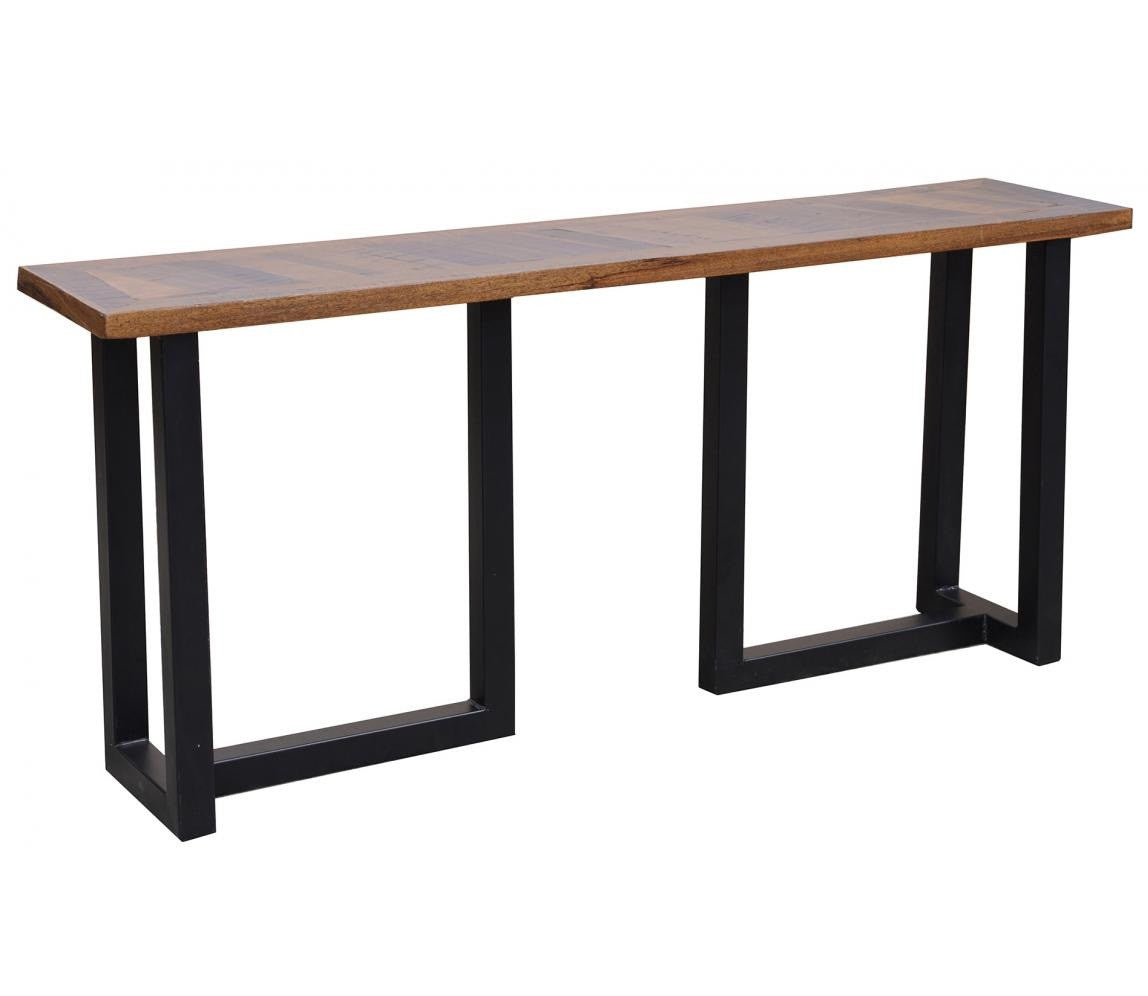 Loft Geometric Metal Base Console Table