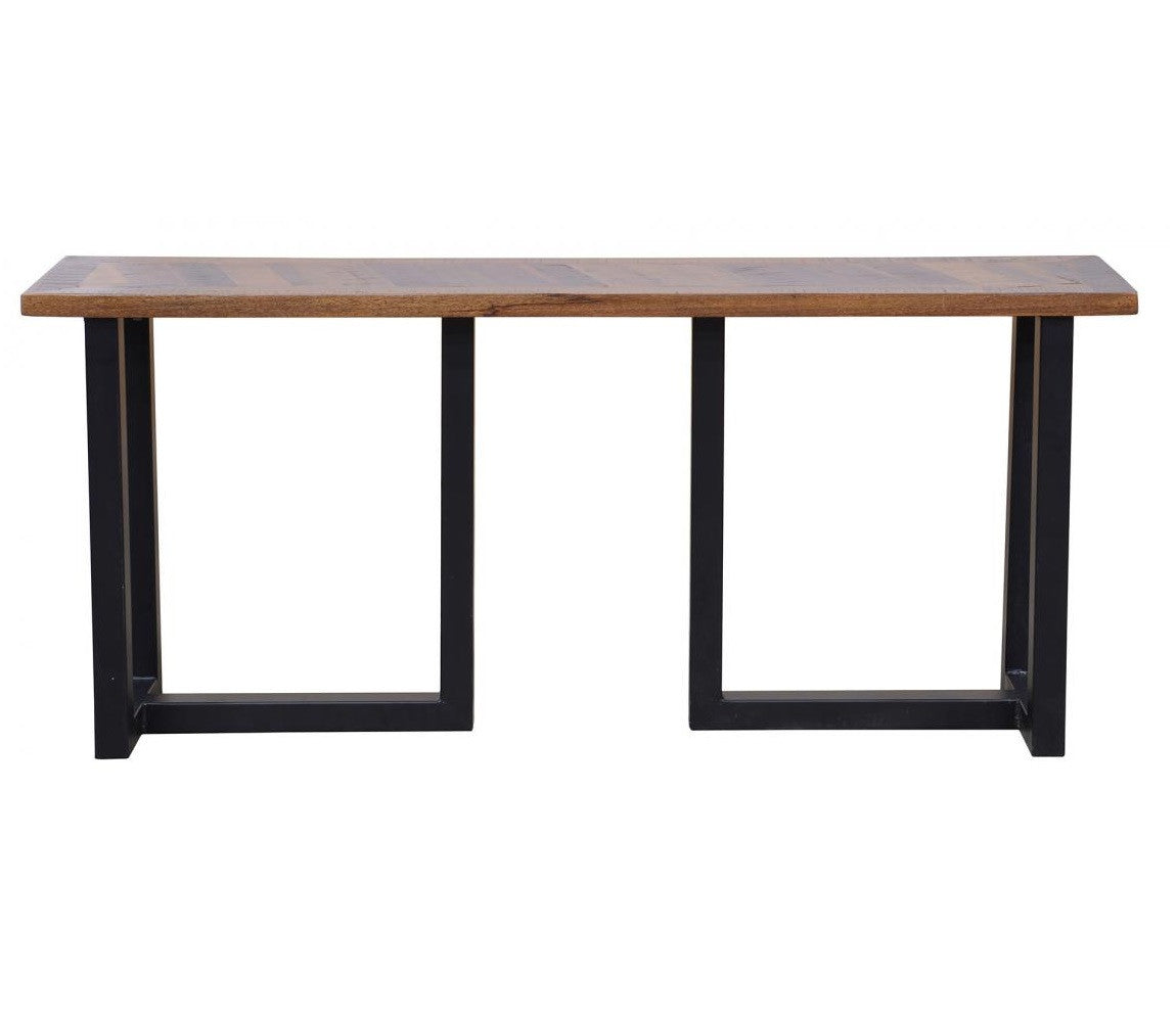 Loft Geometric Metal Base Console Table