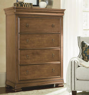 French New Lou, Louis Philippe Solid Wood 4 Drawers Chest