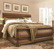 French Louis Philippe Solid Wood King Sleigh Bed