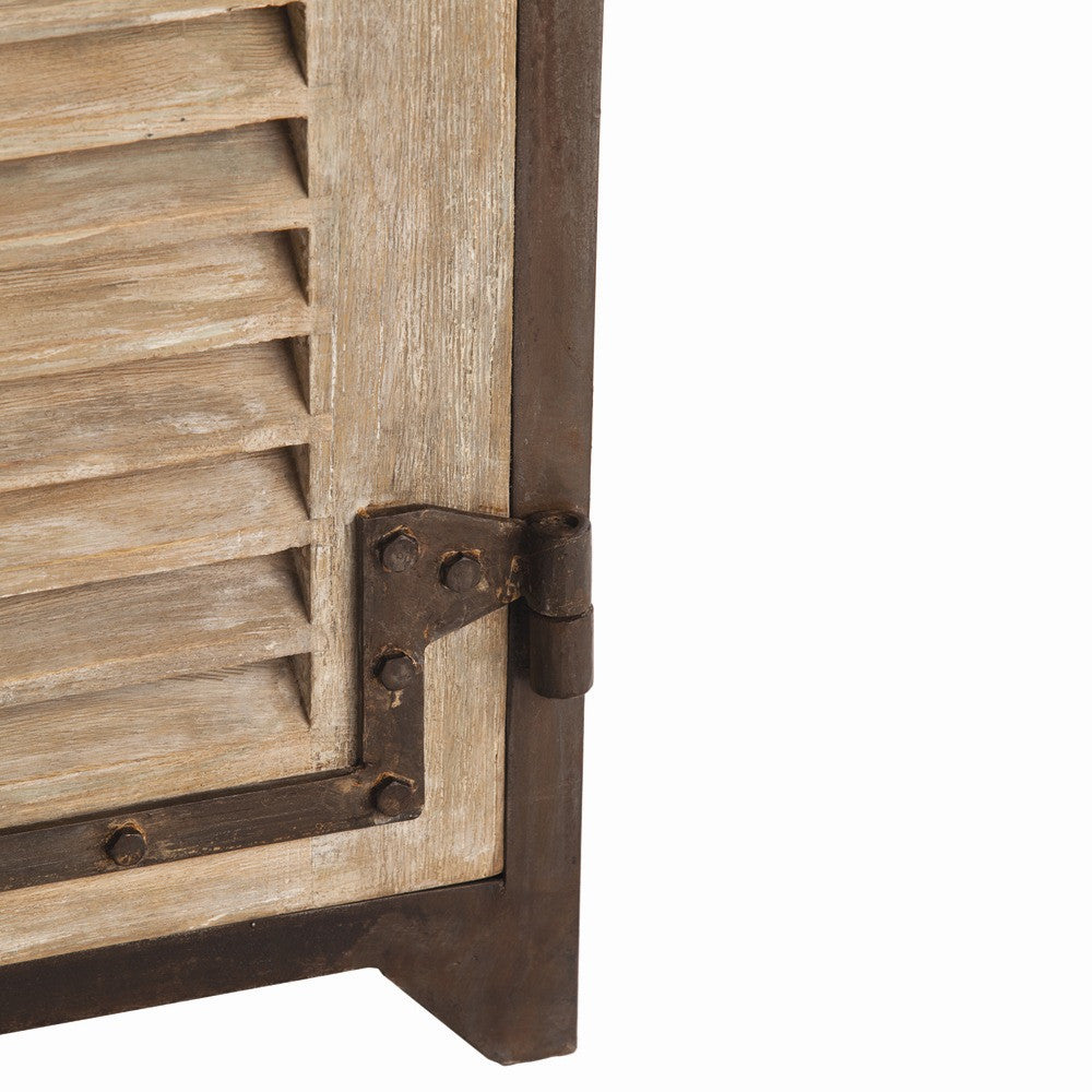 Arteriors Home, Lyon Shutter Rusted Natural Iron Cabinet