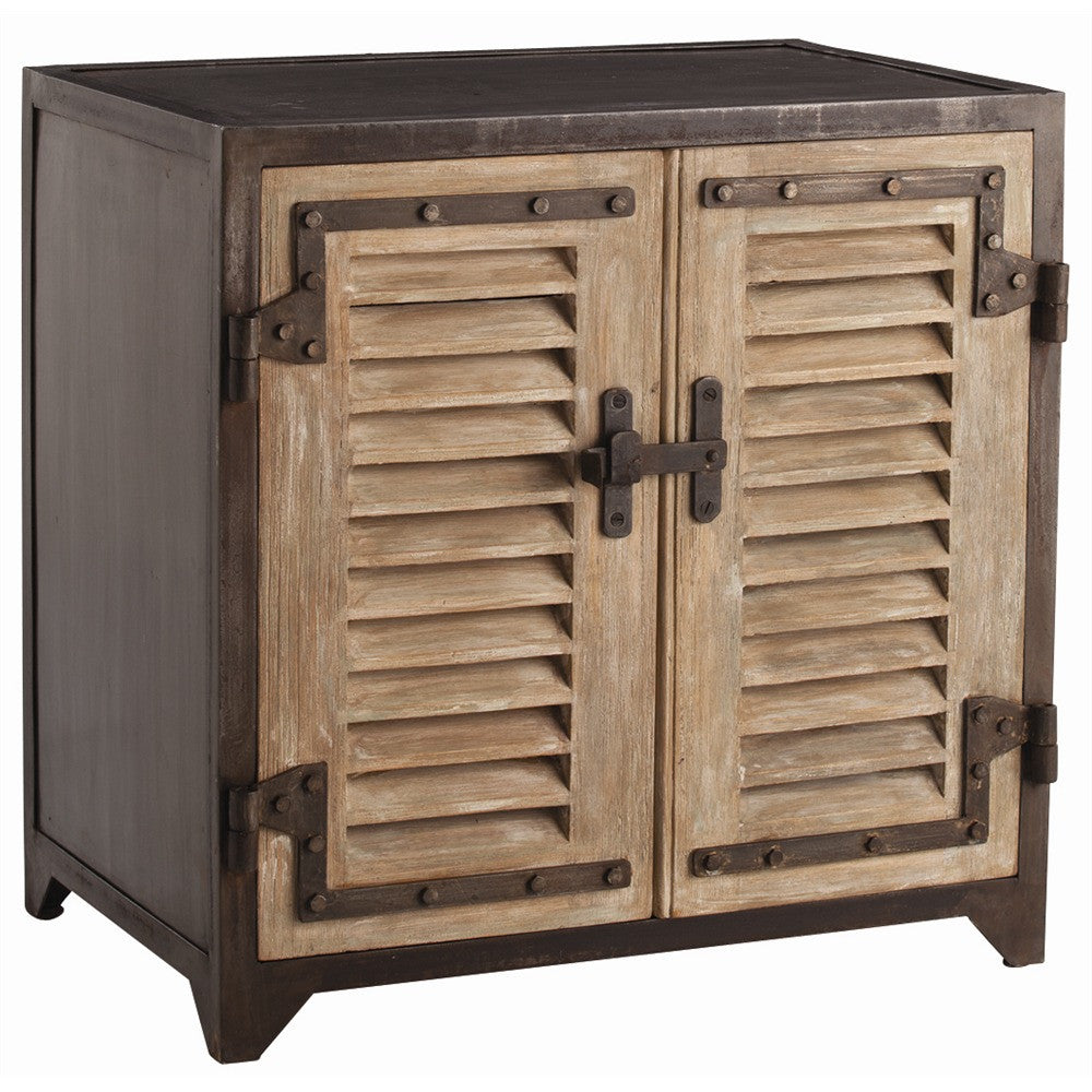 Lyon Shutter Rusted Natural Iron Cabinet