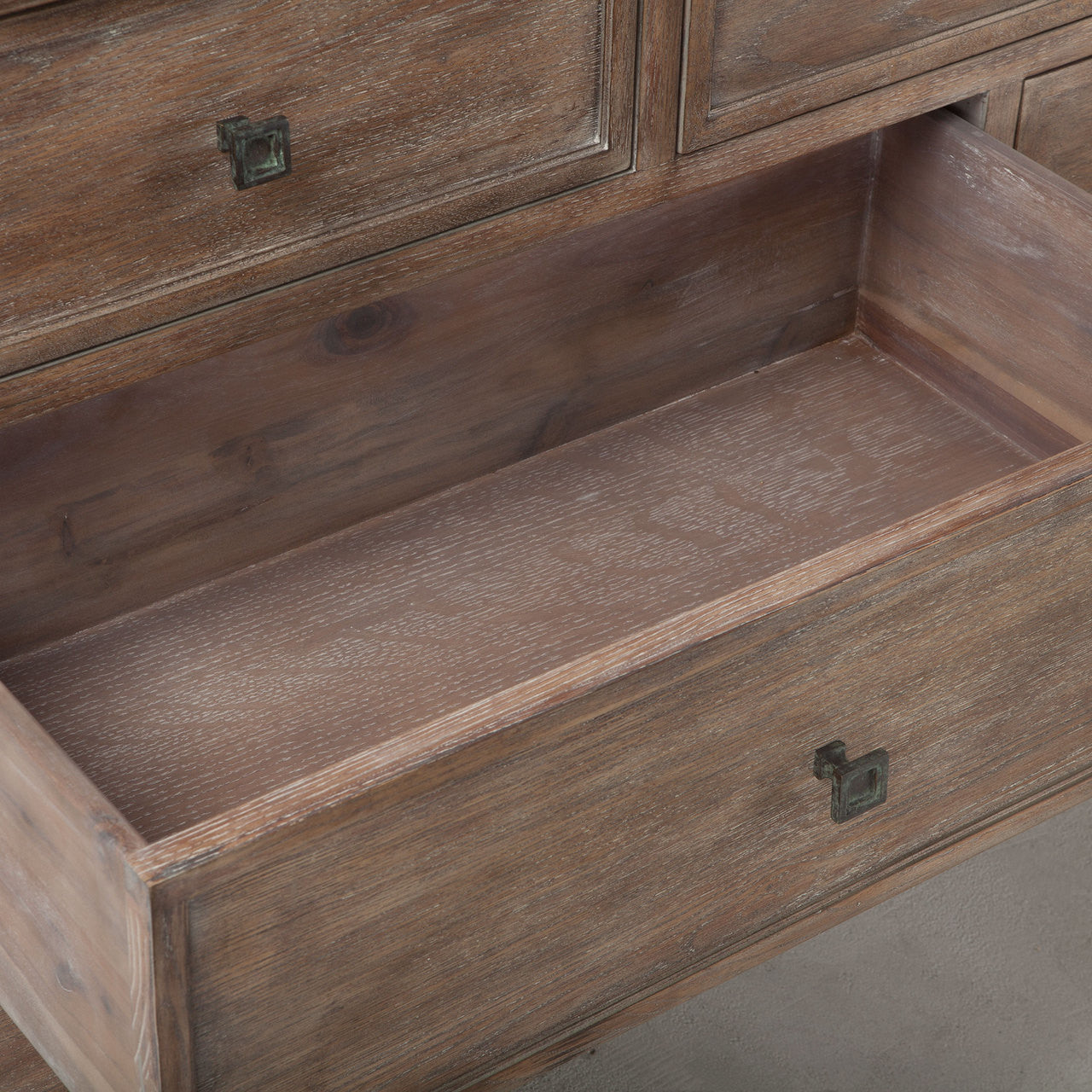 Parisian Vintage Oak 7 Drawer Dresser