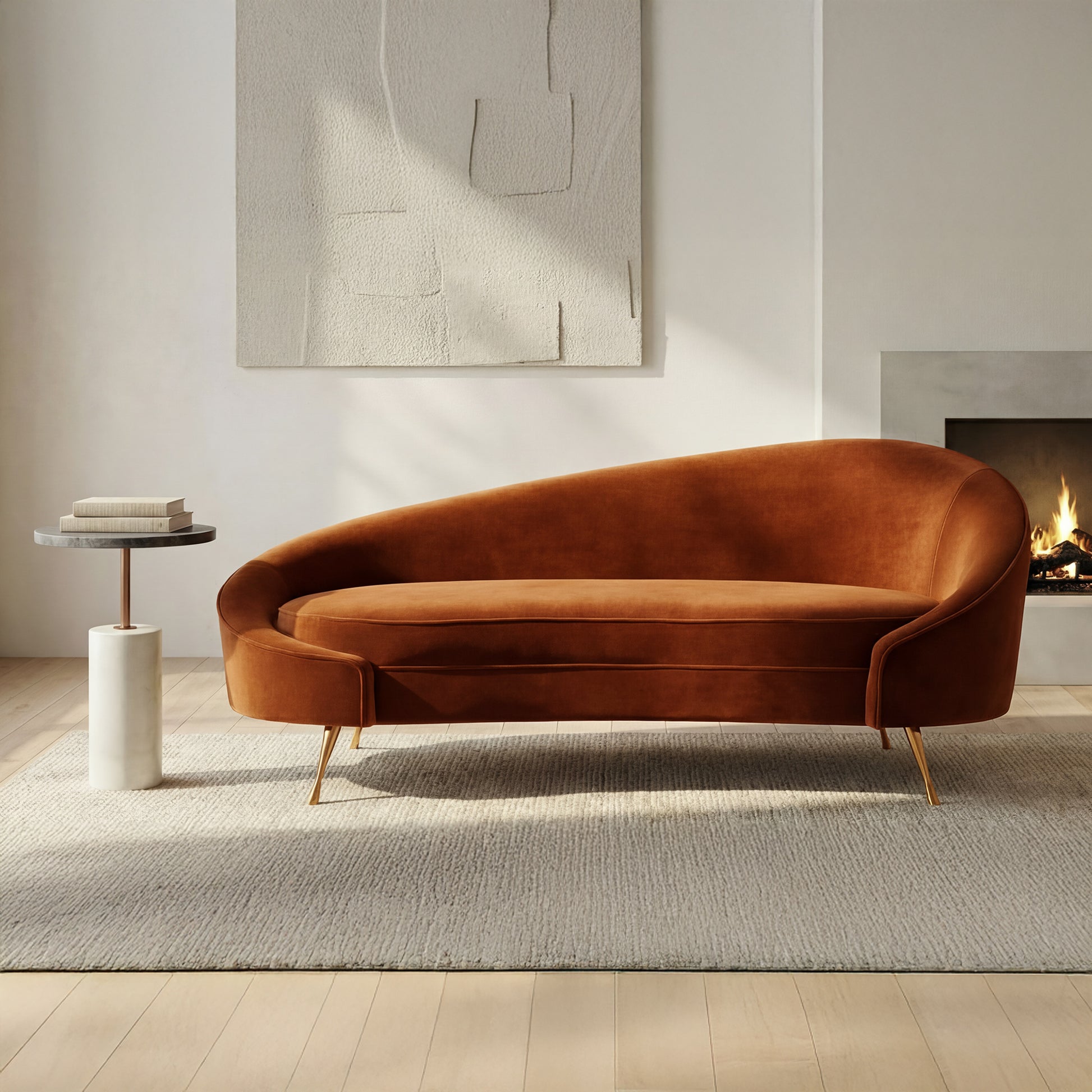 Abigail Chaise Umber by Moe's Home Collection - view 7