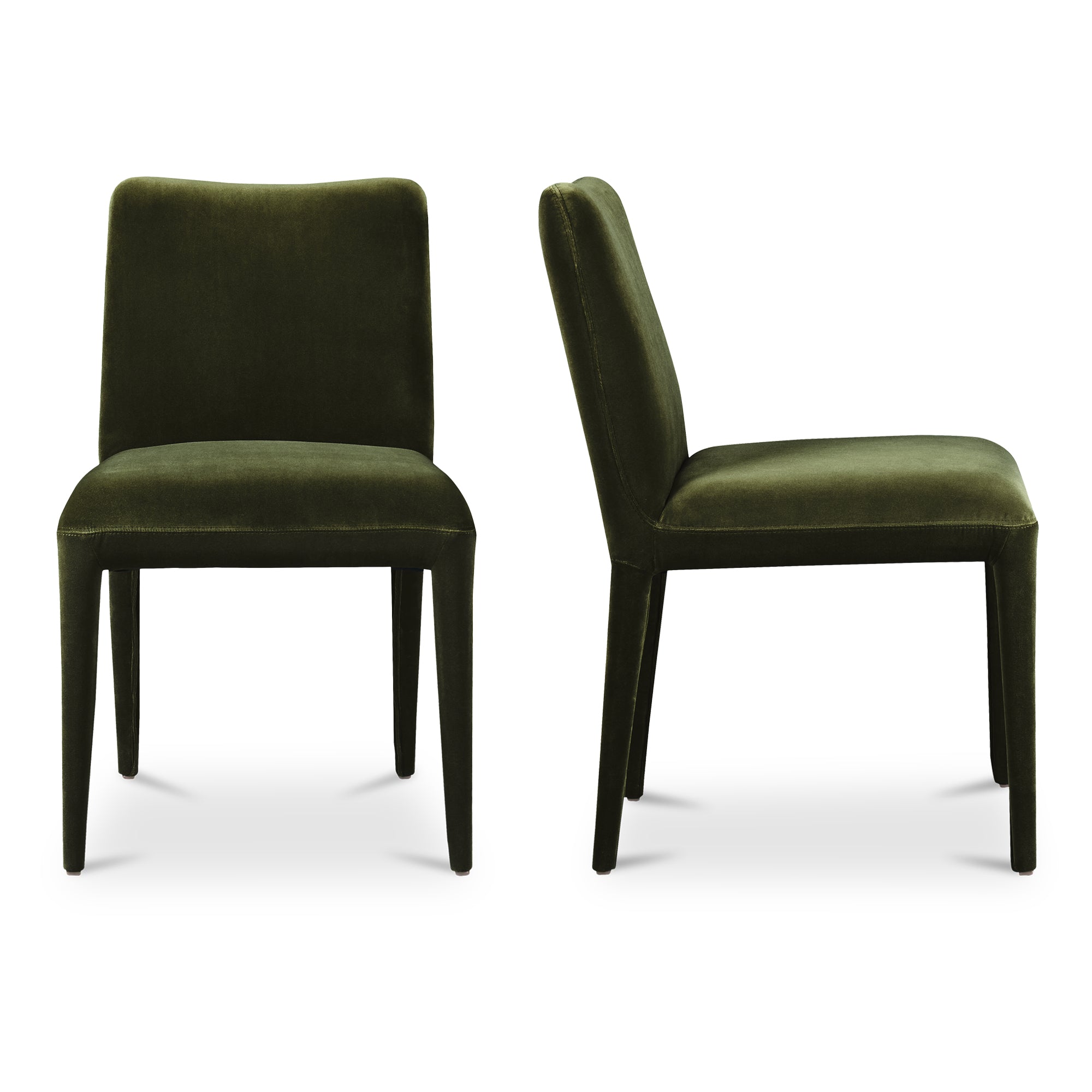 Calla Dining Chair Green Velvet - Set Of Two by Moe's Home Collection