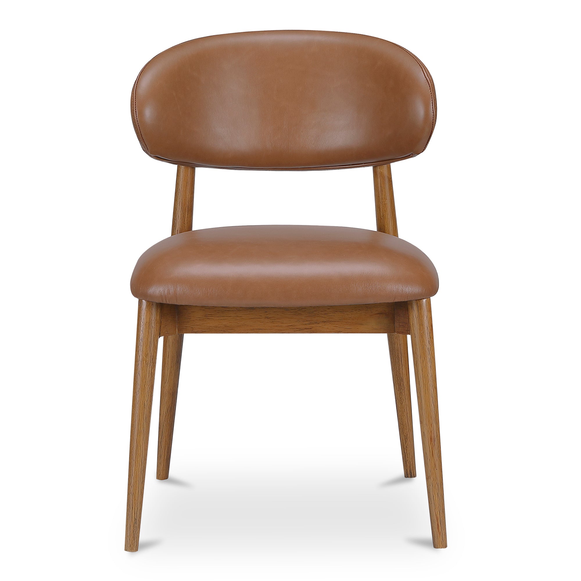 Ellie Dining Chair Brown Leather by Moe's Home Collection