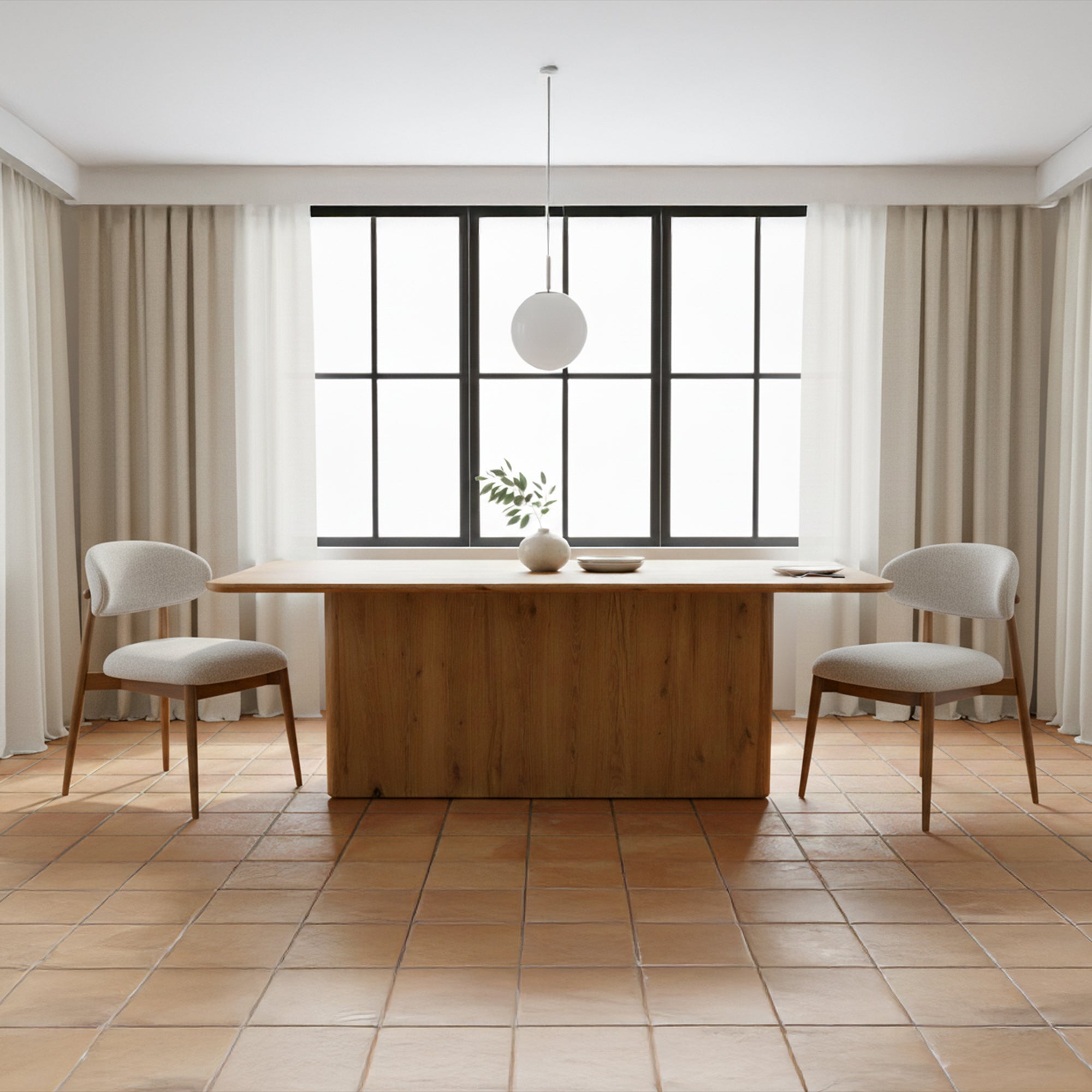 Ellie Dining Chair Oatmeal by Moe's Home Collection - view 2