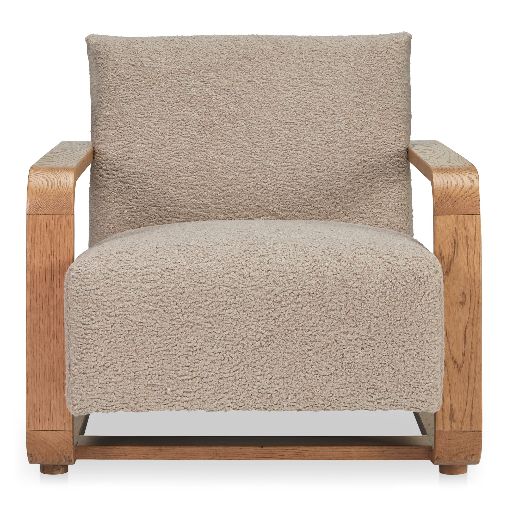 Eckersley Lounge Chair Beige Faux Shearling by Moe's Home Collection