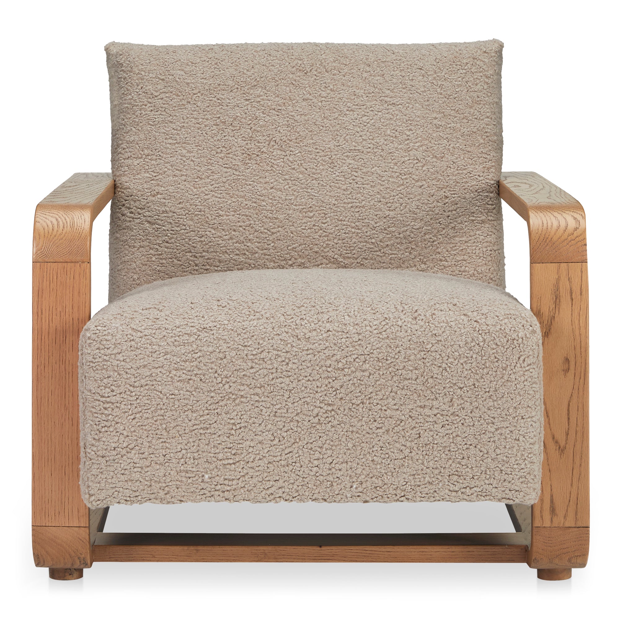 Eckersley Lounge Chair Beige Faux Shearling by Moe's Home Collection