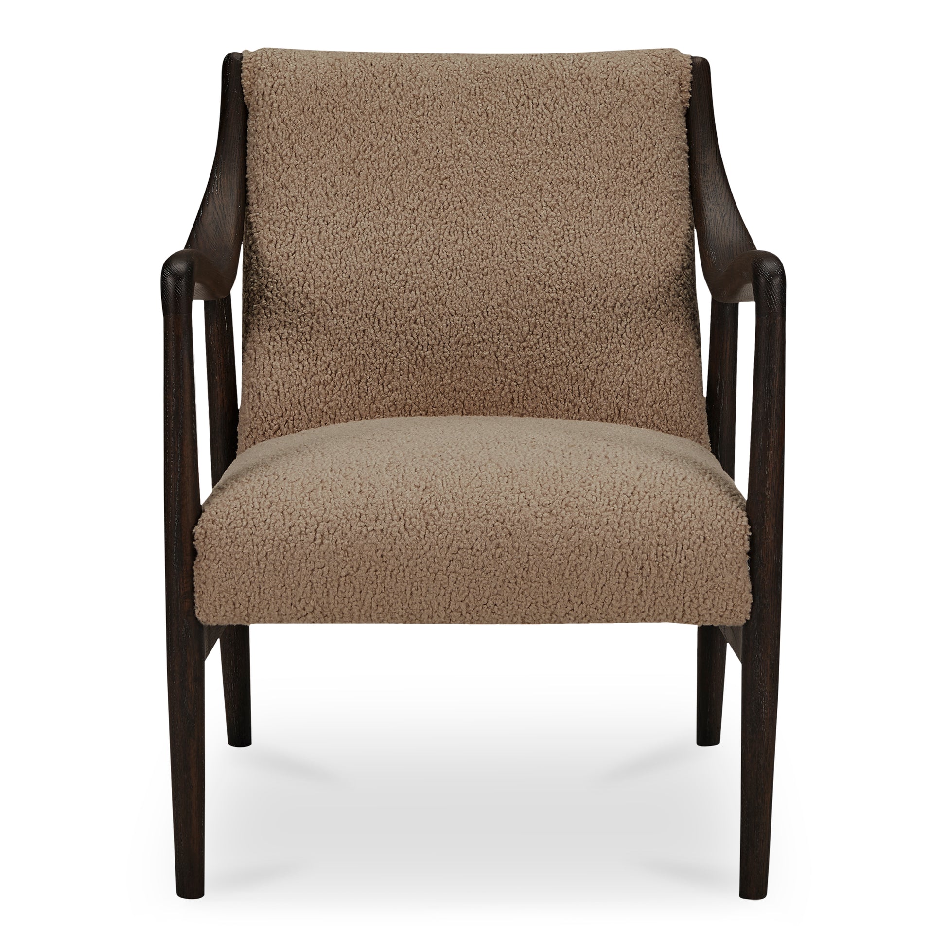 Yates Accent Chair Beige Faux Shearling by Moe's Home Collection