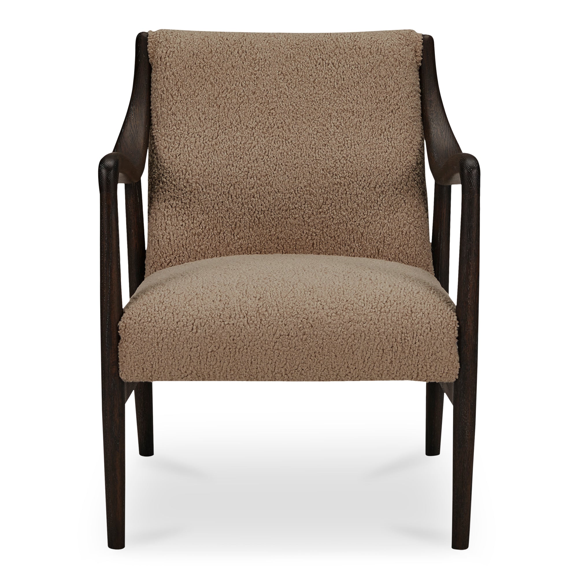 Yates Accent Chair Beige Faux Shearling by Moe's Home Collection