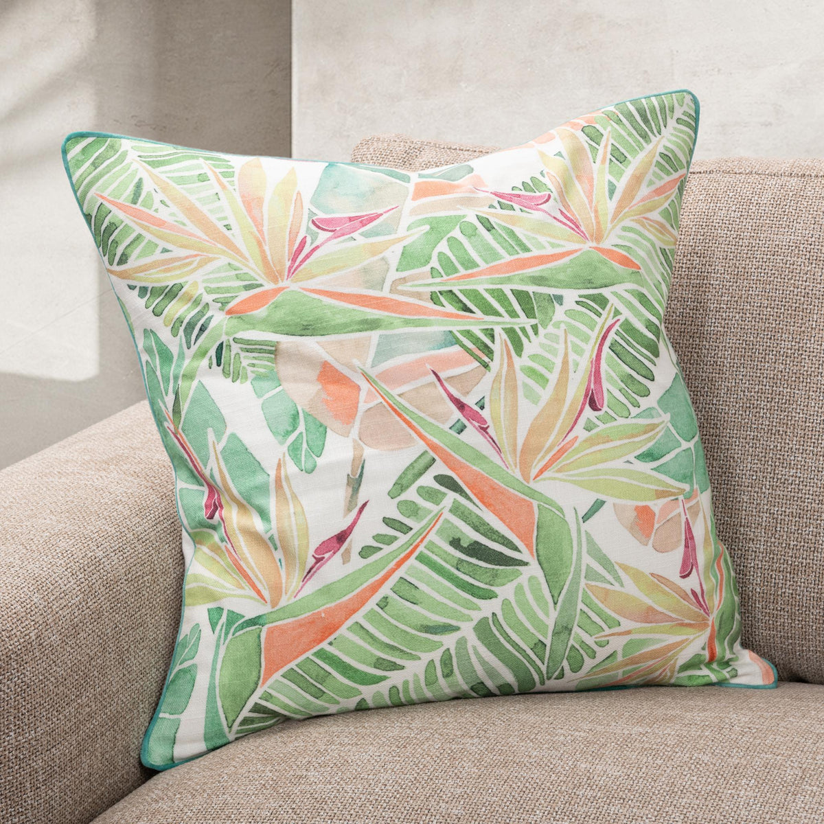 Paradise Grove Pillow - Green Multi / 22"x22" by Classic Home - view 4