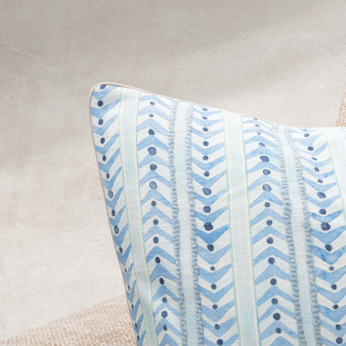 Seaglass Stripe Pillow - Navy Blue / 20"x20" by Classic Home - view 5