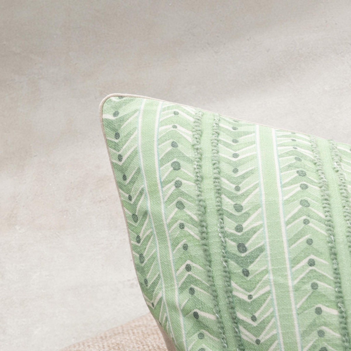 Seaglass Stripe Pillow - Palm Green / 20"x20" by Classic Home - view 5