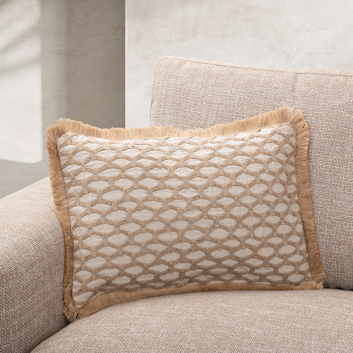 Sandy Cove Pillow - Natural / 14"x20" by Classic Home - view 4