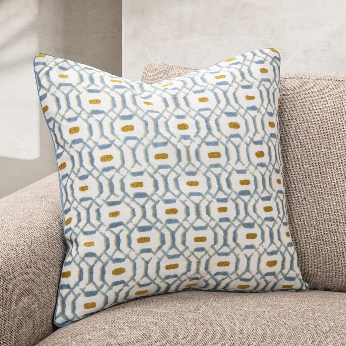 Capri Coast Pillow - Harbor Blue / 22"x22" by Classic Home - view 4