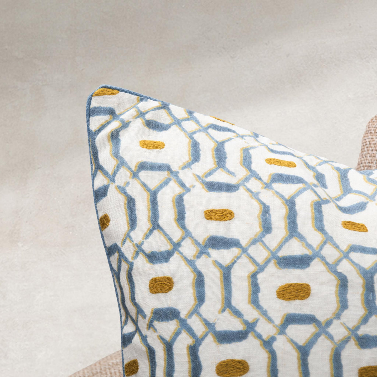 Capri Coast Pillow - Harbor Blue / 22"x22" by Classic Home - view 5